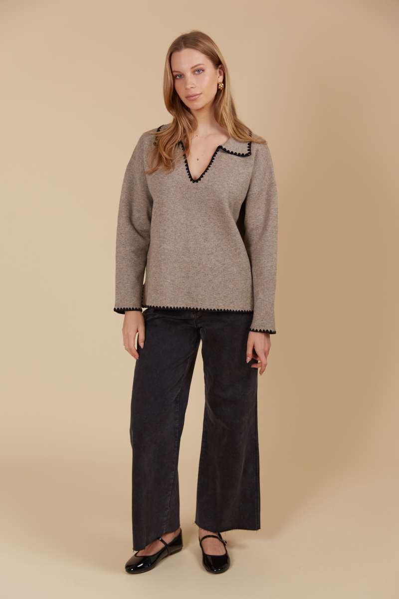 View Isle of Mine Athena Jumper - Taupe