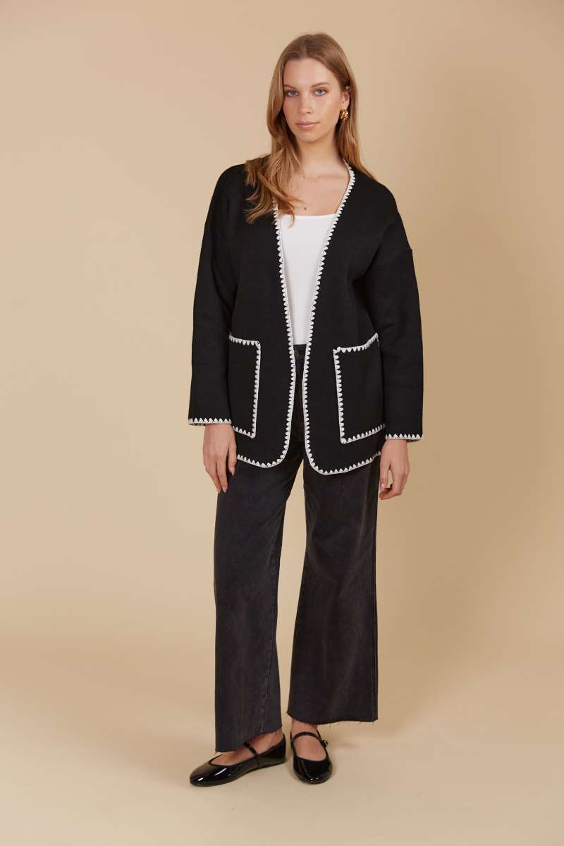 View Isle of Mine Athena Cardigan - Onyx