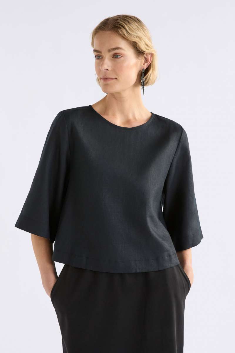 View Elk Llinen Top - Black