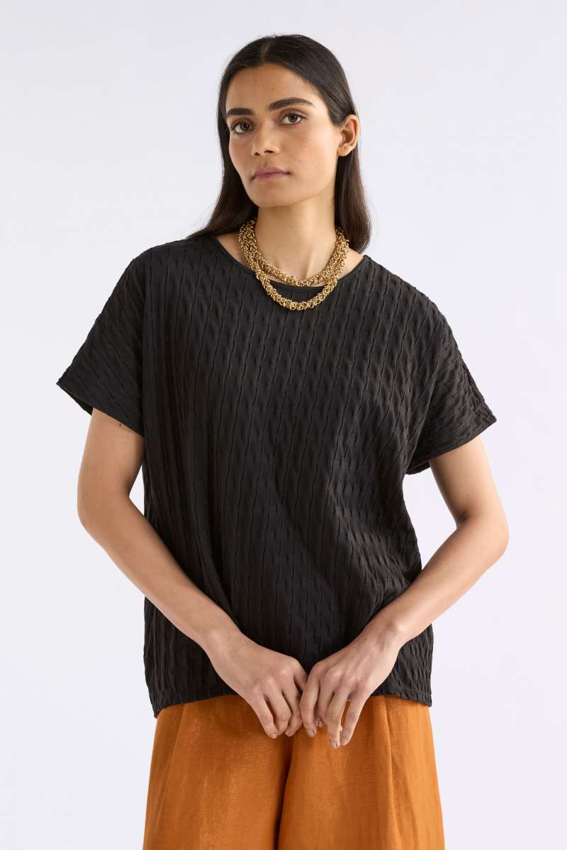 View Elk Orta Boxy Tshirt - Black