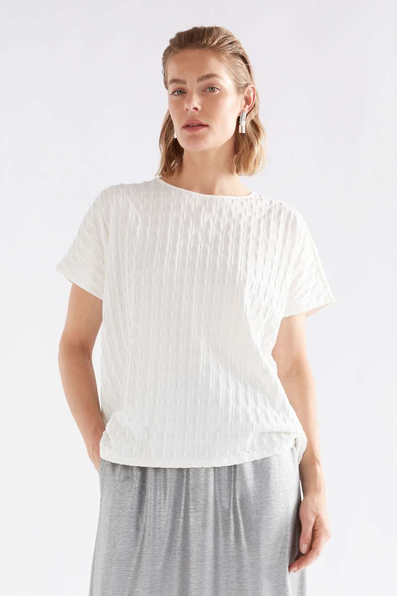 View Elk Orta Boxy Tshirt - White