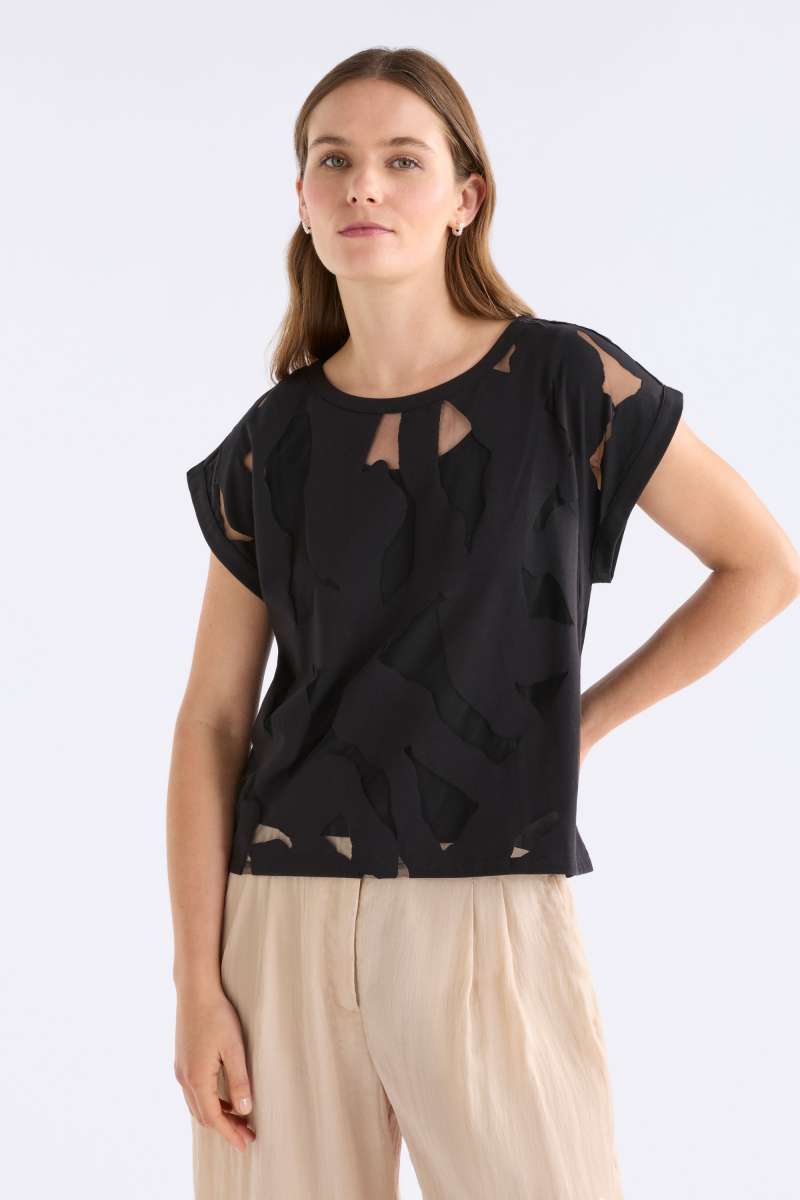 View Elk Varr Burnout Top - Black