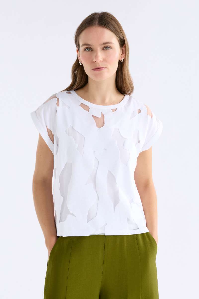 View Elk Varr Burnout Top - White