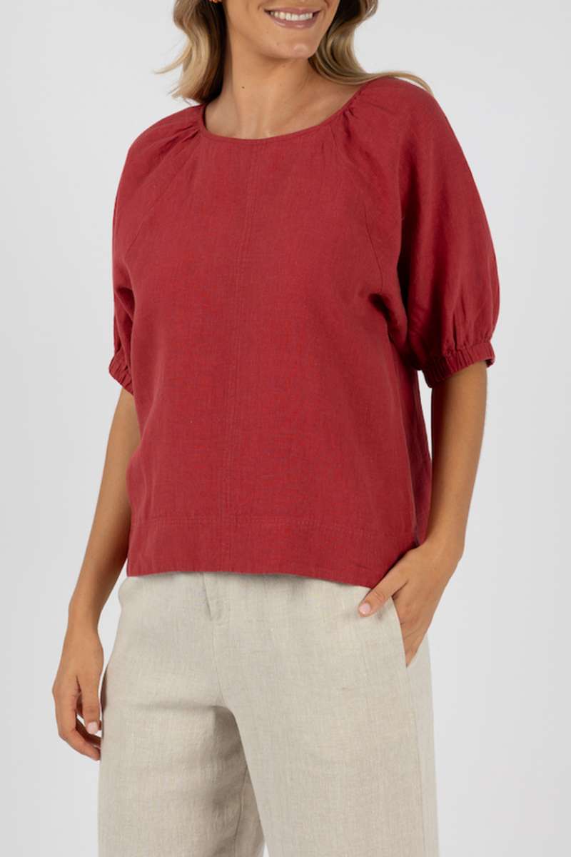 View Humidity Lagoon Blouse - Brick