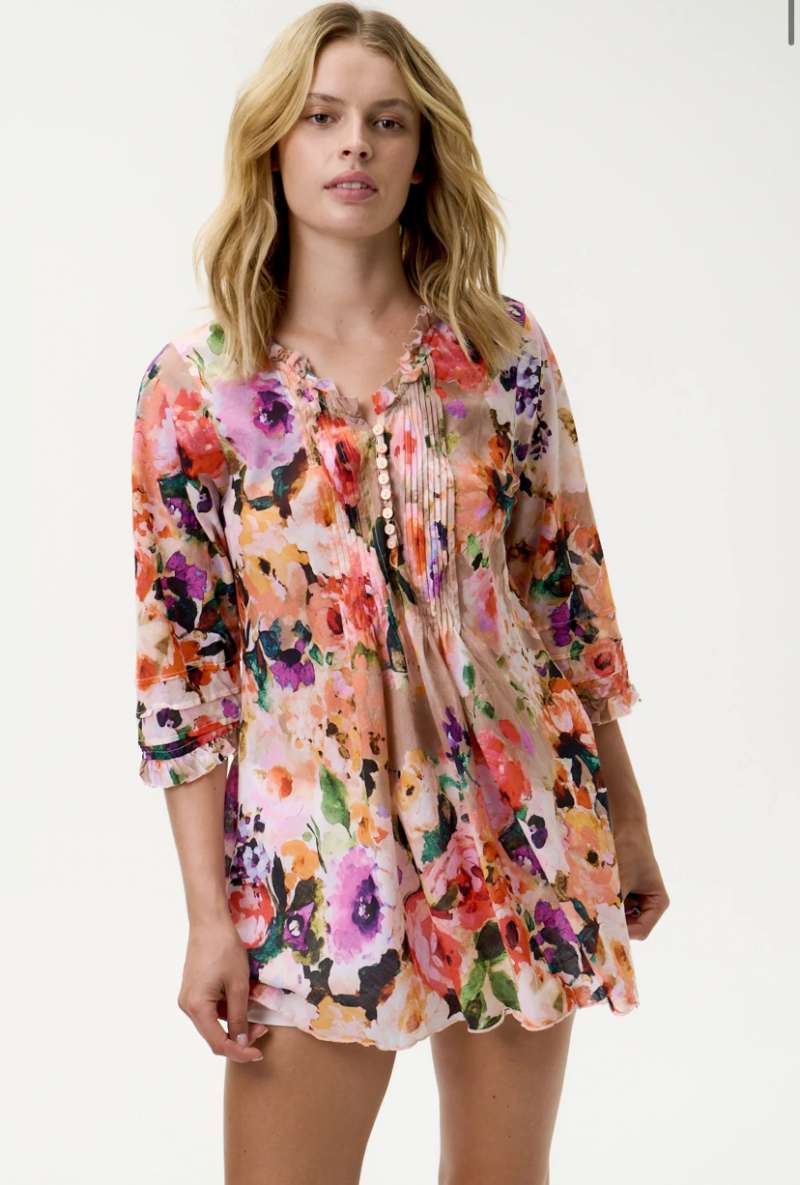 View oneseason Poppy Top - Soller Mocha