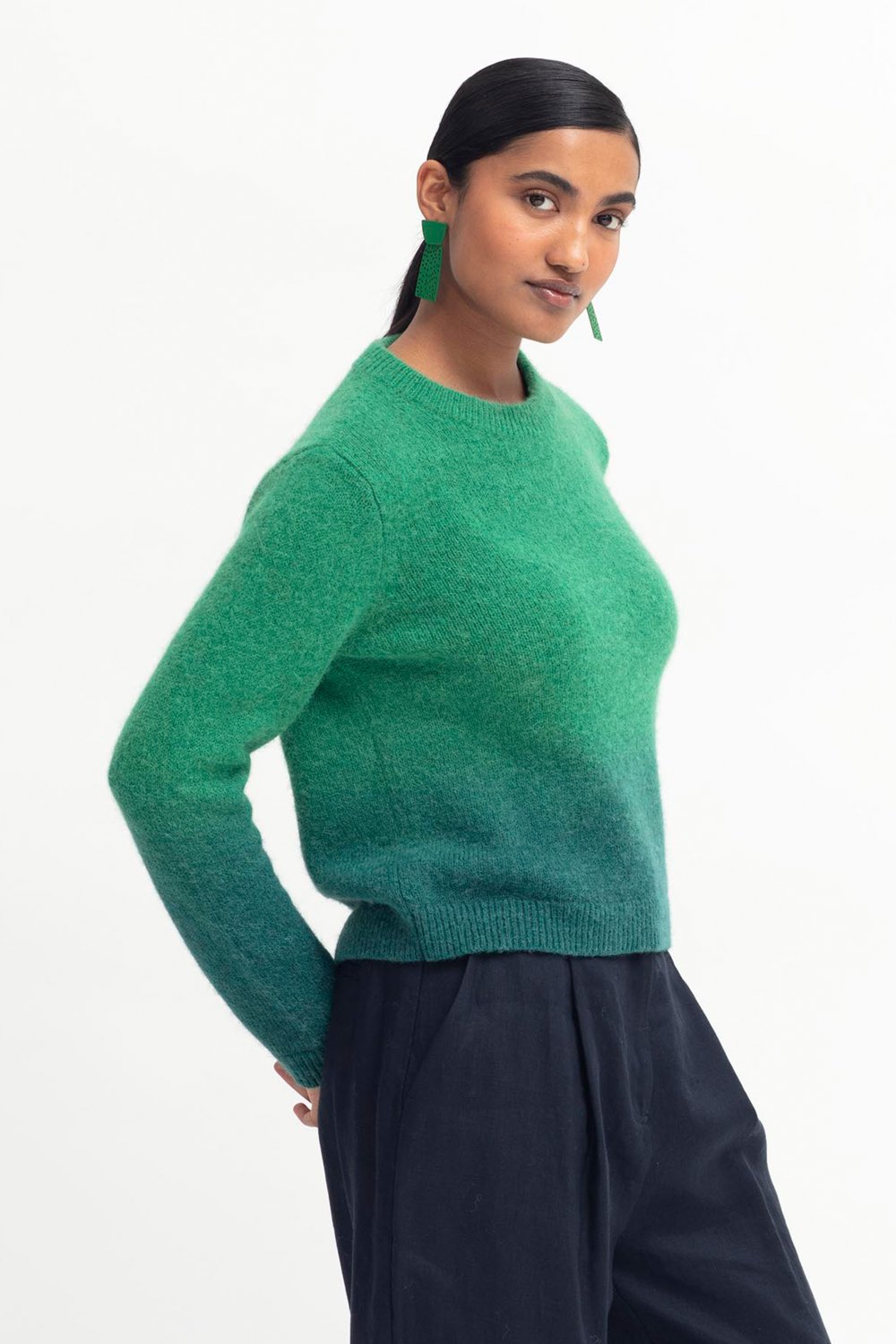 elk-ombre-sweater-green-teal 2