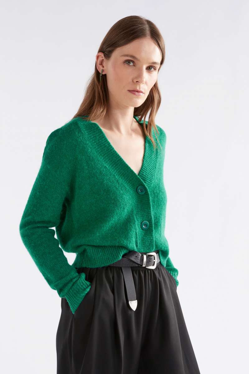 View Elk Daaru Cardigan - Milan Green