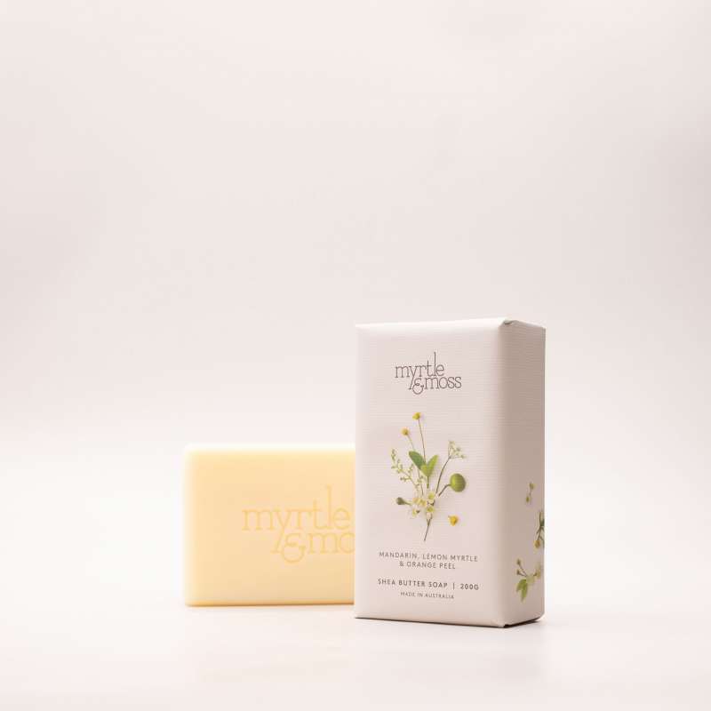 View Myrtle & Moss Mandarin Shea Soap 200g