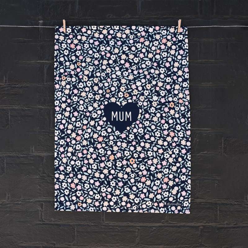 View Rhicreative Tea Towel - Mum Floral